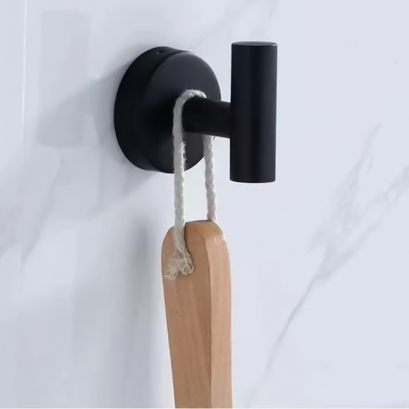 미니멀 스텐 접착식 후크 2p세트(블랙)