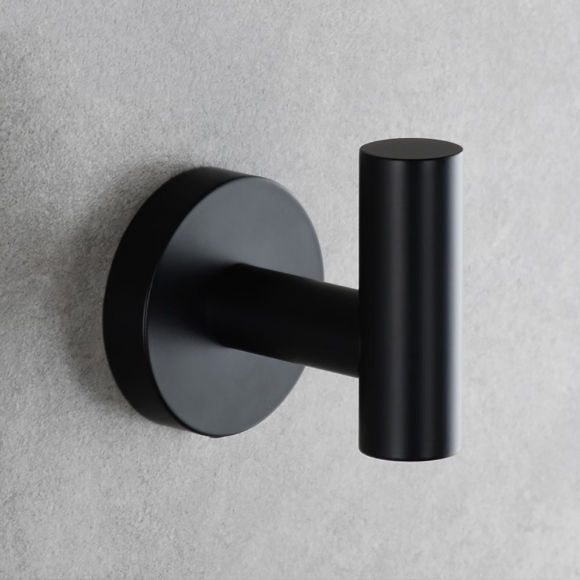 미니멀 스텐 접착식 후크 2p세트(블랙)