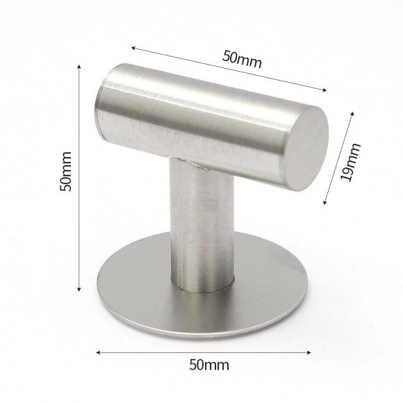 미니멀 스텐 접착식 후크 2p세트(실버)