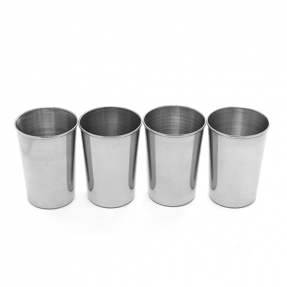 휴대용 스텐 캠핑컵 4p세트(170ml)