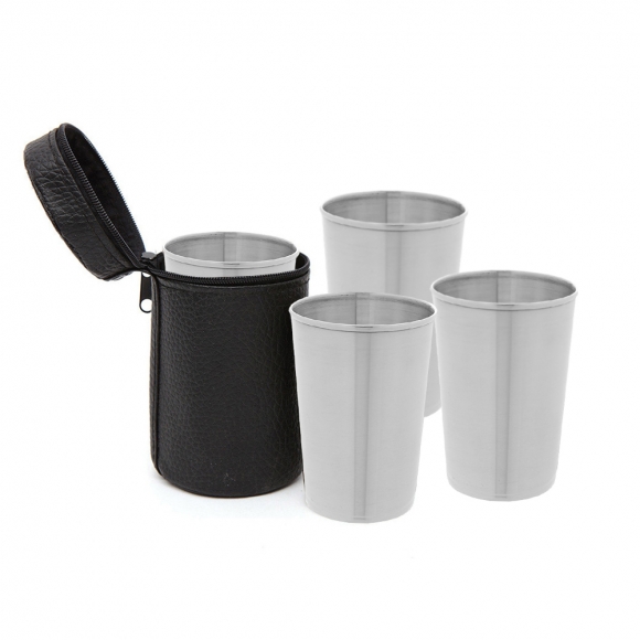 휴대용 스텐 캠핑컵 4p세트(170ml)