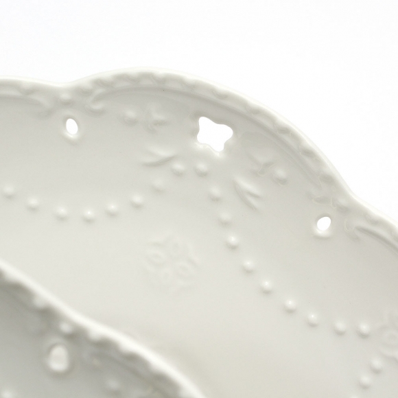 [쿠킹홈] 플레르 2단 도자기 디저트 트레이(골드) (마케팅전용)