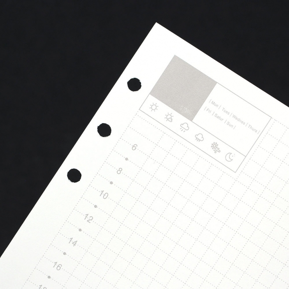 채움 6공 데일리 다이어리 속지 180매(A6)