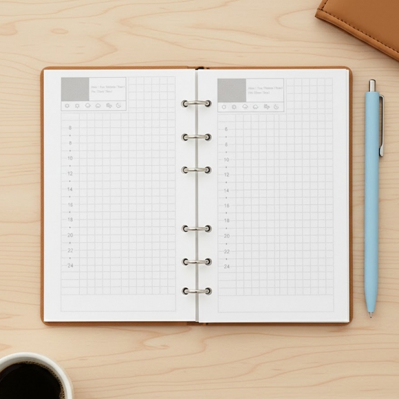 채움 6공 데일리 다이어리 속지 180매(A6)