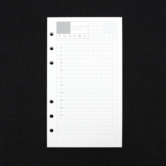 채움 6공 데일리 다이어리 속지 180매(A6)