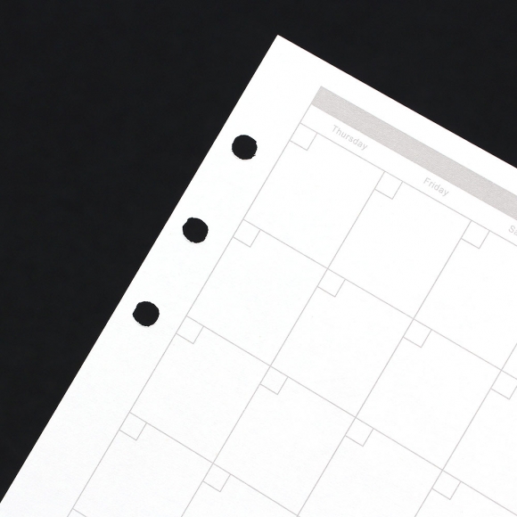채움 6공 월간 다이어리 속지 180매(A6)