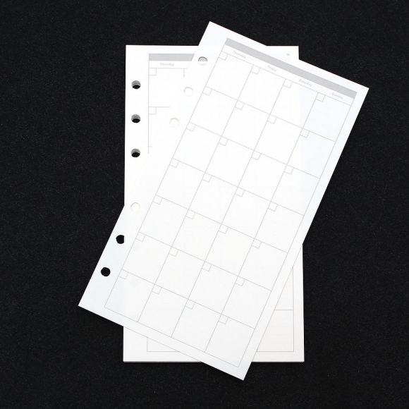 채움 6공 월간 다이어리 속지 180매(A6)