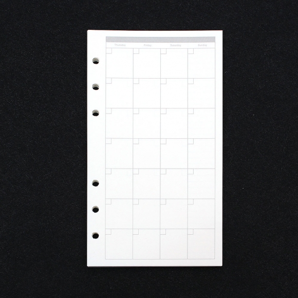 채움 6공 월간 다이어리 속지 180매(A6)