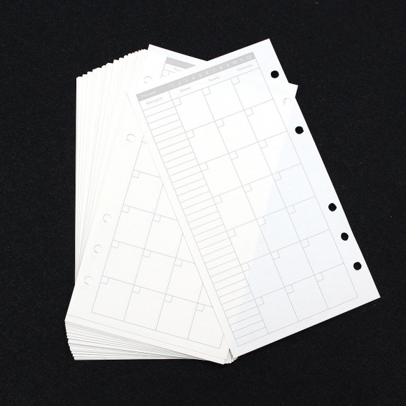 채움 6공 월간 다이어리 속지 180매(A6)