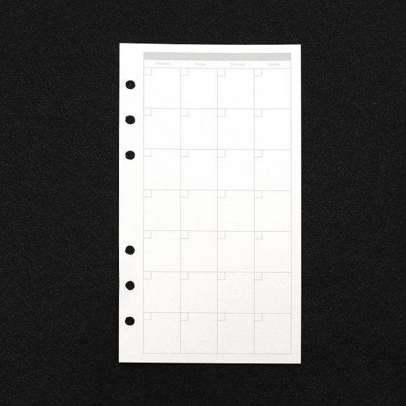 채움 6공 월간 다이어리 속지 180매(A6)