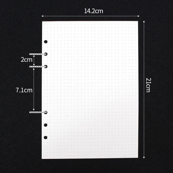 채움 6공 도트 다이어리 속지 180매(A5)