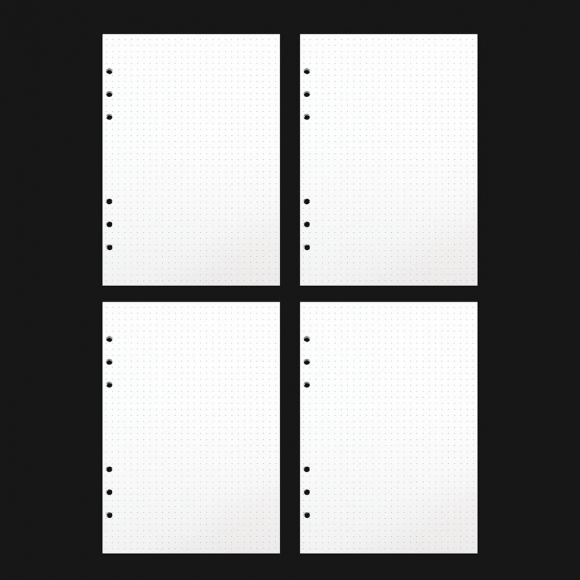 채움 6공 도트 다이어리 속지 180매(A5)