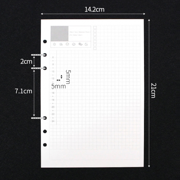 채움 6공 데일리 다이어리 속지 180매(A5)