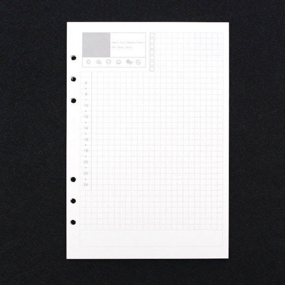 채움 6공 데일리 다이어리 속지 180매(A5)