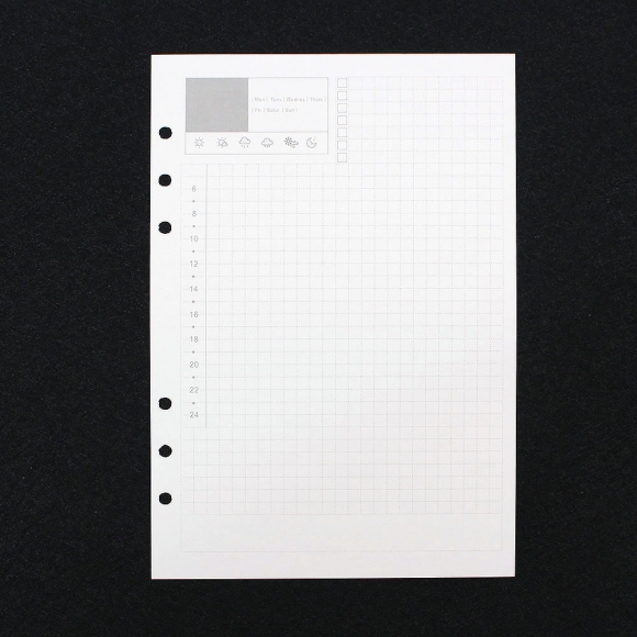 채움 6공 데일리 다이어리 속지 180매(A5)