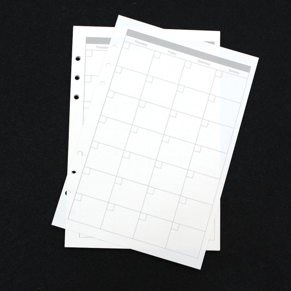 채움 6공 월간 다이어리 속지 180매(A5)