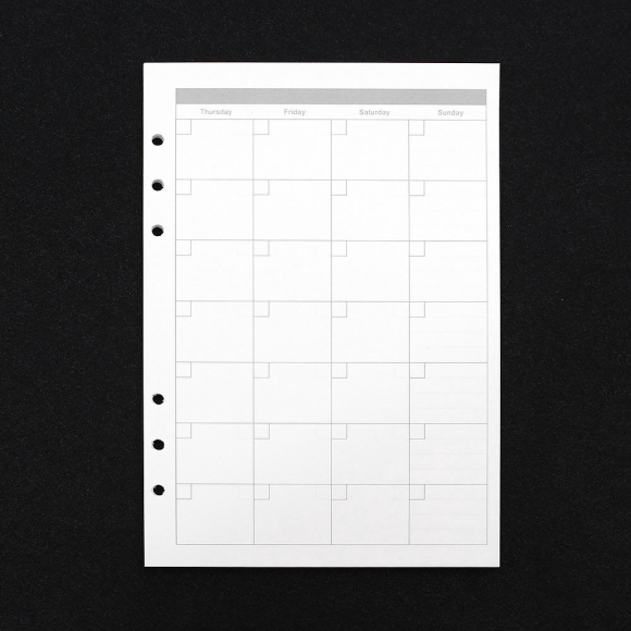 채움 6공 월간 다이어리 속지 180매(A5)