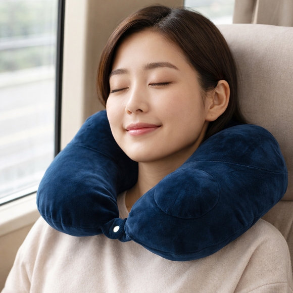 넥플로우 펌핑 에어 목베개(블루)