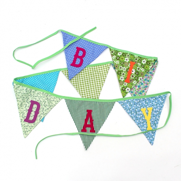 해피버스데이 패브릭 가랜드(그린)