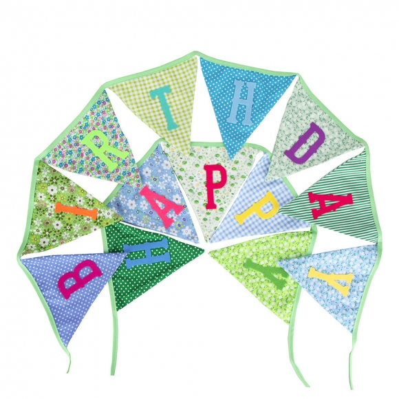 해피버스데이 패브릭 가랜드(그린)