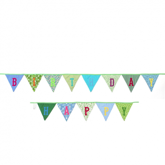 해피버스데이 패브릭 가랜드(그린)