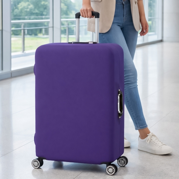여행러버 스판 캐리어커버(26~28형) (퍼플)