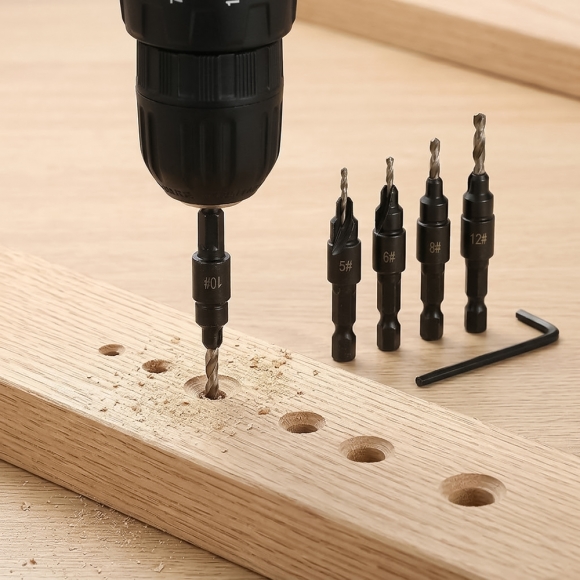 HSS 카운터싱크 드릴비트 5종 세트(실버)