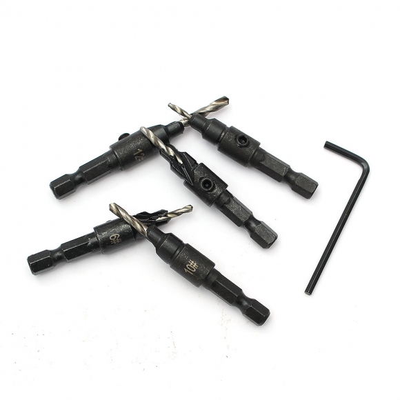 HSS 카운터싱크 드릴비트 5종 세트(실버)