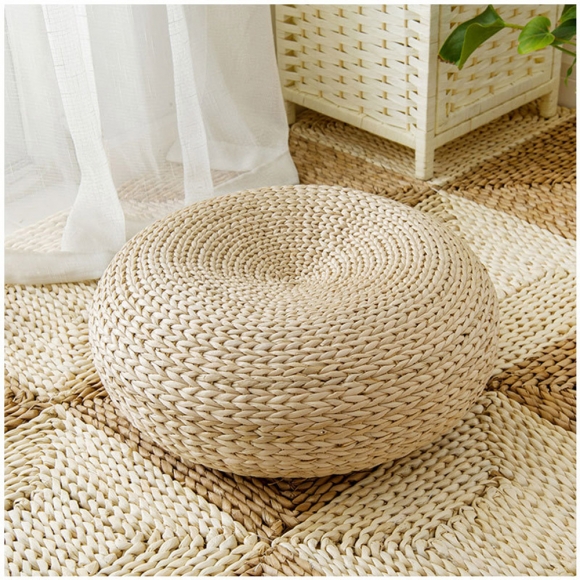 라탄 좌식 2인용 티 테이블 방석 세트A-2(80cm)