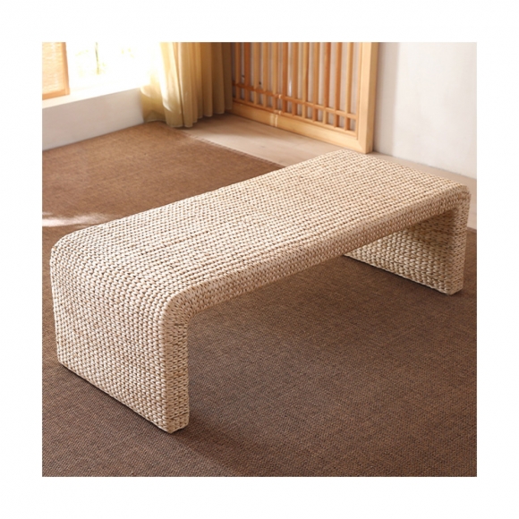 라탄 좌식 2인용 티 테이블 등받이 방석 세트B-4(120cm)