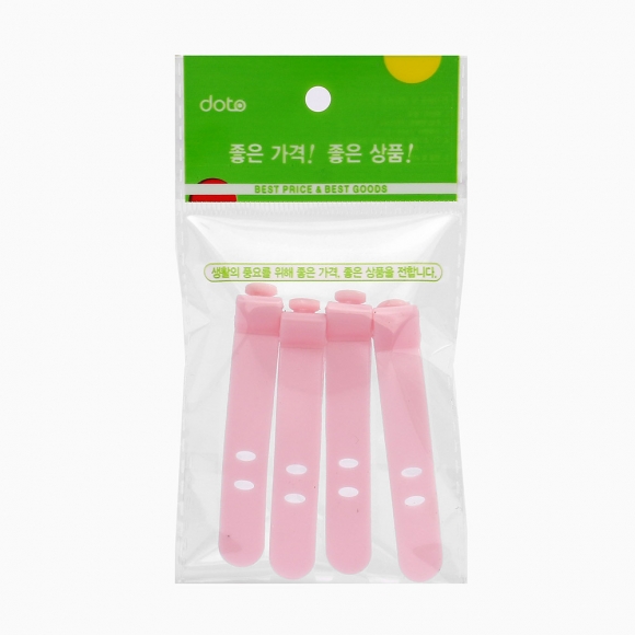이지퀵 실리콘 케이블타이 4p세트(핑크)