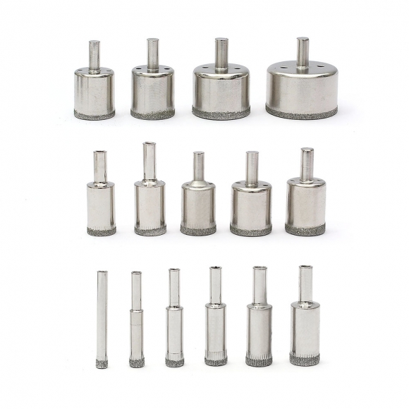 다이아몬드 타일 유리 홀쏘 15종세트(6-50mm)