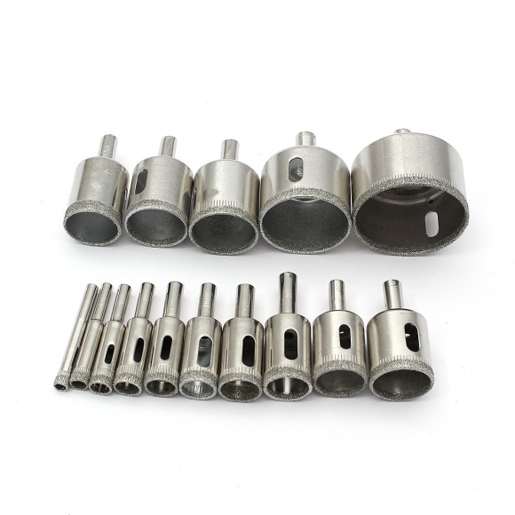 다이아몬드 타일 유리 홀쏘 15종세트(6-50mm)