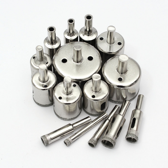 다이아몬드 타일 유리 홀쏘 15종세트(6-50mm)