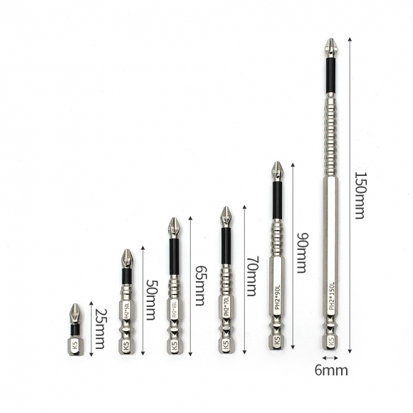 공구존 십자 드라이버 비트 6종 세트