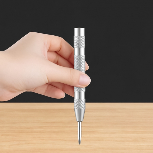 스프링 자동 센터 펀치 C-2(실버)