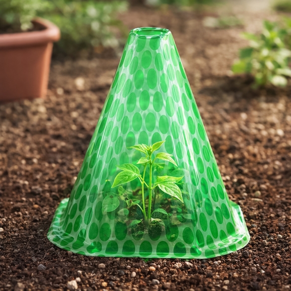 쑥쑥 식물 모종 보호 커버 20p세트(22cm) (그린 도트)