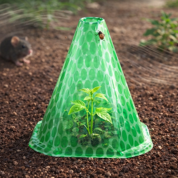 쑥쑥 식물 모종 보호 커버 20p세트(22cm) (그린 도트)
