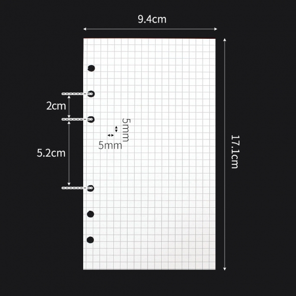 채움 6공 모눈 다이어리 속지 180매(A6)