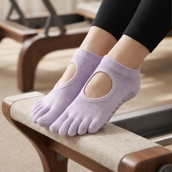 핏코어 메쉬 필라테스 토삭스 2켤레(퍼플)