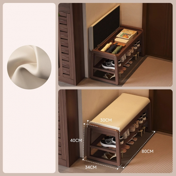 현관 벤치 수납형 공간활용 신발장 의자A-2(80cm)(색상)