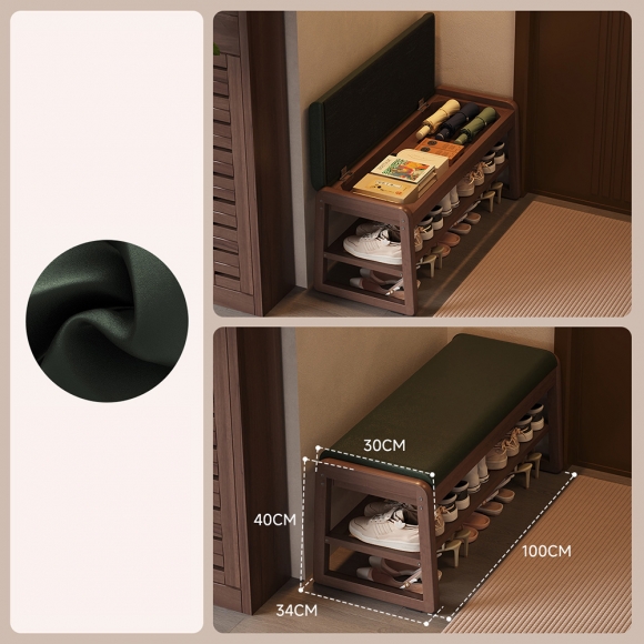 현관 벤치 수납형 공간활용 신발장 의자A-3(100cm)(색상)
