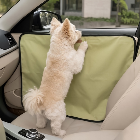 반려동물 스크래치방지 자동차 도어커버(베이지)