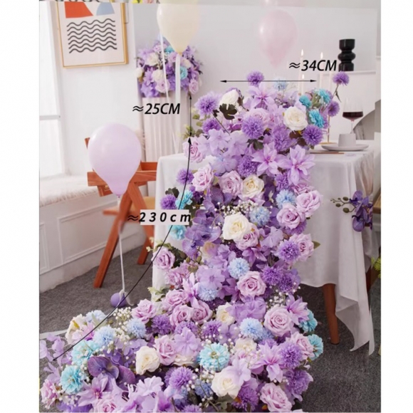 인테리어 파티 행사 테이블 조화 꽃장식E(230cm)