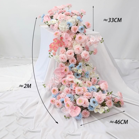 인테리어 파티 행사 테이블 조화 꽃장식G-2(200cm)