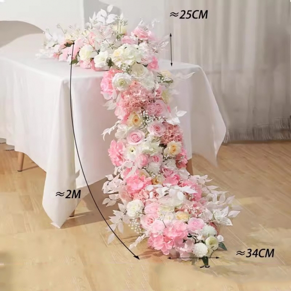 인테리어 파티 행사 테이블 조화 꽃장식I(200cm)