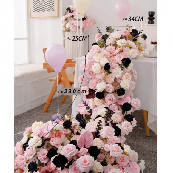 인테리어 파티 행사 테이블 조화 꽃장식J(230cm)