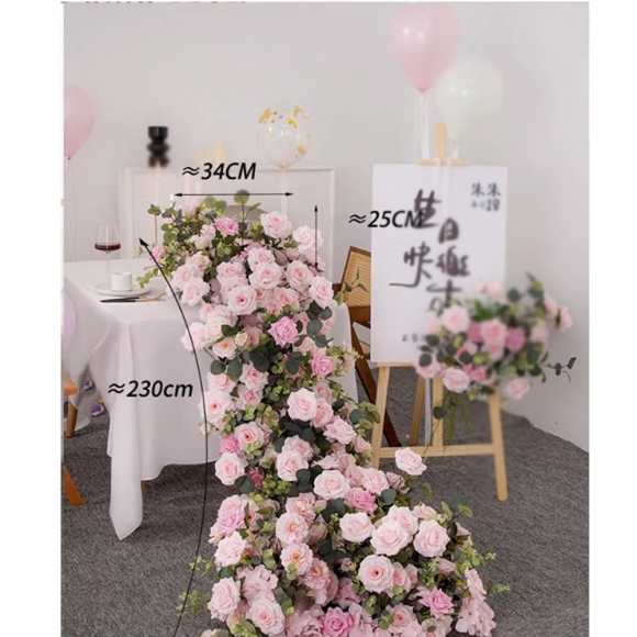 인테리어 파티 행사 테이블 조화 꽃장식K(230cm)