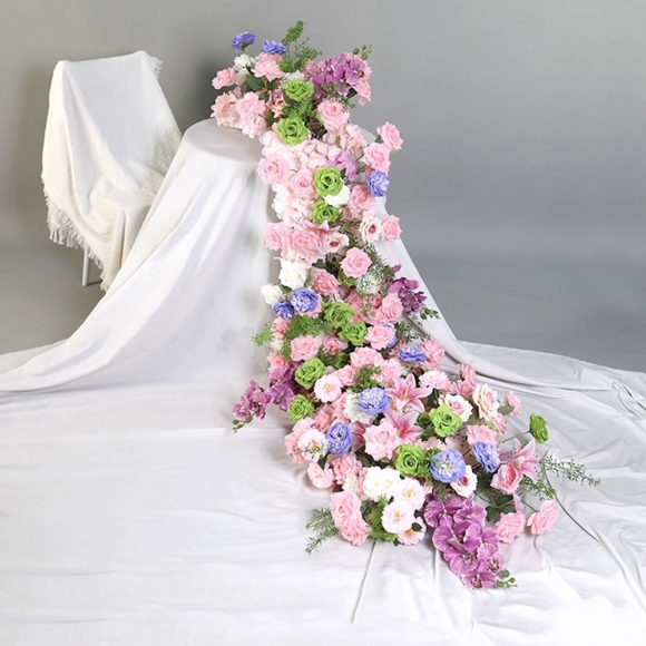 인테리어 파티 행사 테이블 조화 꽃장식R(150cm)