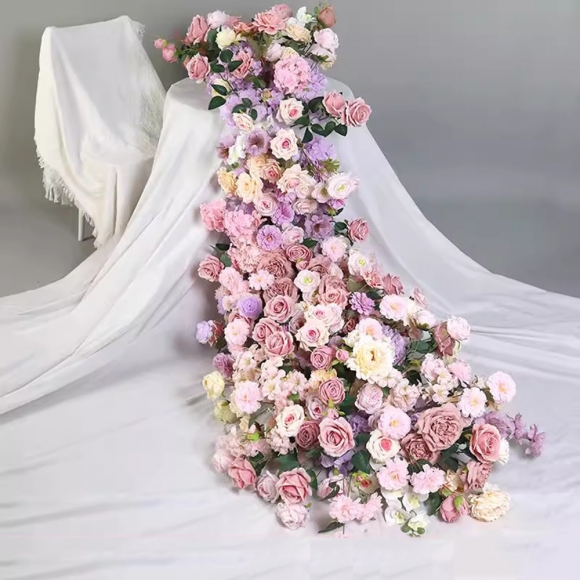 인테리어 파티 행사 테이블 조화 꽃장식S(150cm)